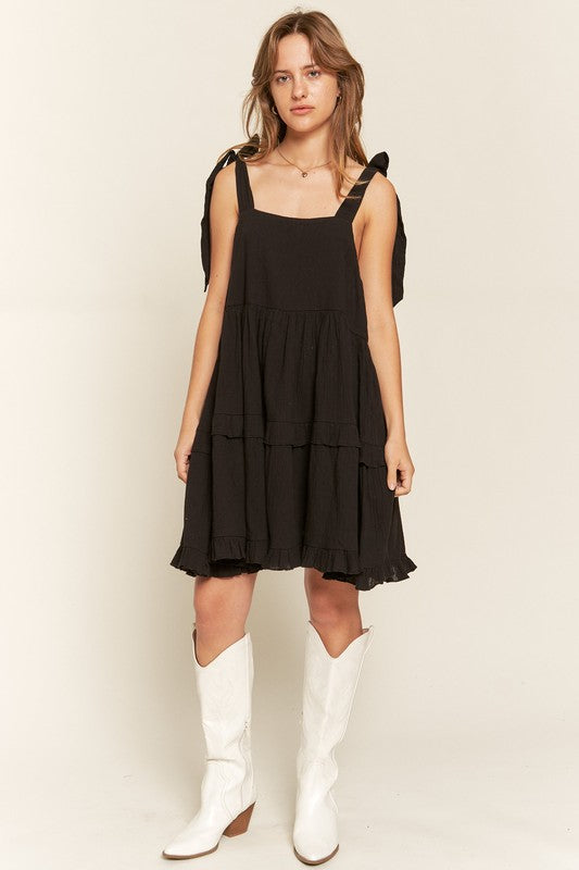 美品⭐︎セリーヌ エディ期　MINI PRAIRIE FRILLED DRESS สร้างสไตล์ที่โดดเด่นด้วย Allover Ruffle Mini Dress Retro