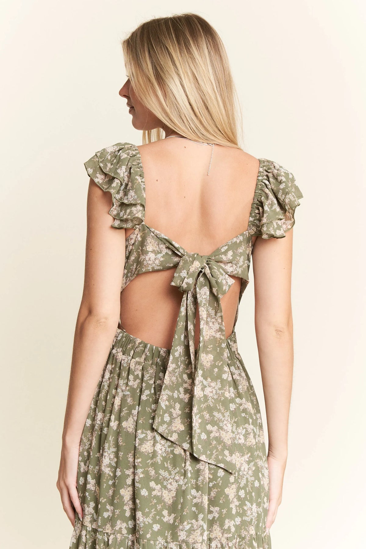 【 大感謝セール】 Floral Ruffle Clementina The Maxi Marie Ivory – Dress ヘアアクセサリー